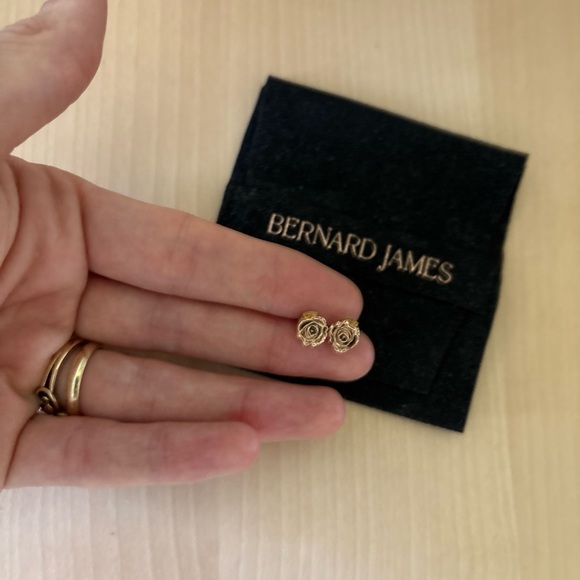 bernard james 14k gold rosa earrings (pair) - Picture 4 of 5